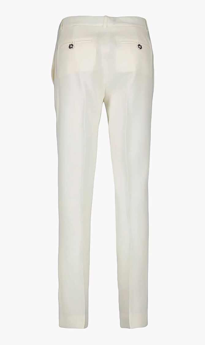 INFORMAL PANT GRAIN DE POUDRE WOOL FABRIC