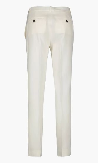 INFORMAL PANT GRAIN DE POUDRE WOOL FABRIC