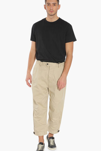 Cotton Buggy Cropped Pants