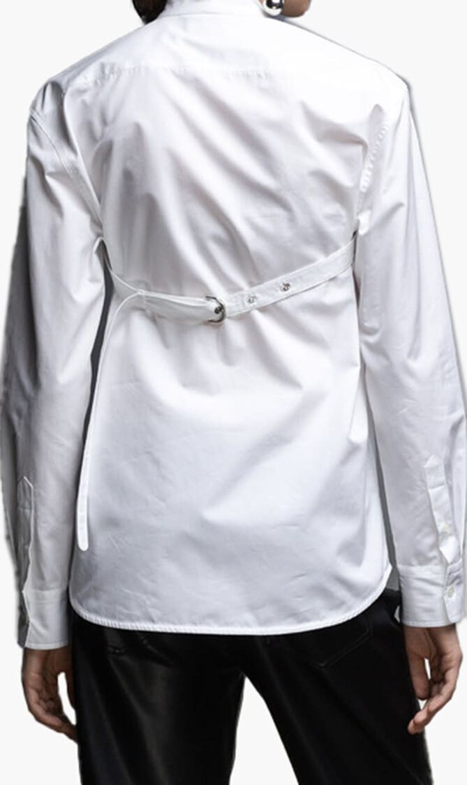 POPLIN CROSS BELT SHIRT WHITE NO COLOR