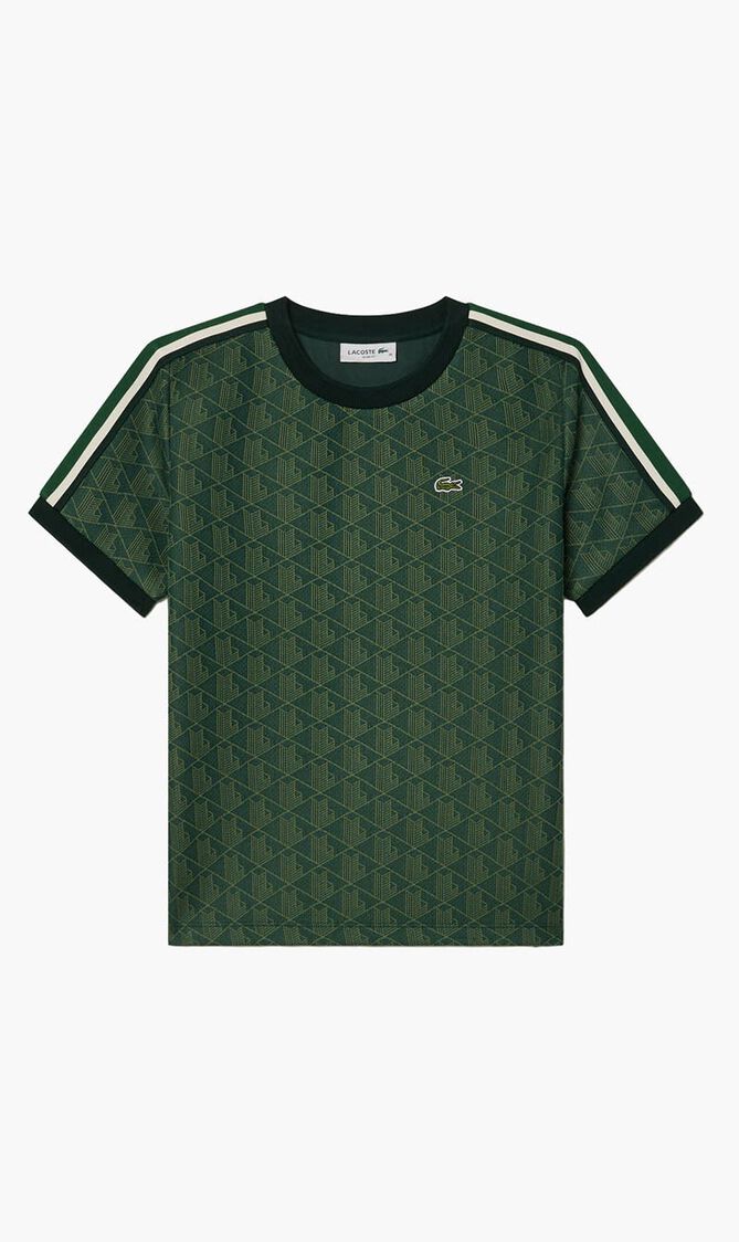 Slim Fit Monogram Jacquard T Shirt