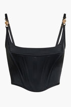 CORSET TOP BRALETTE SL CROP SATIN SOLID