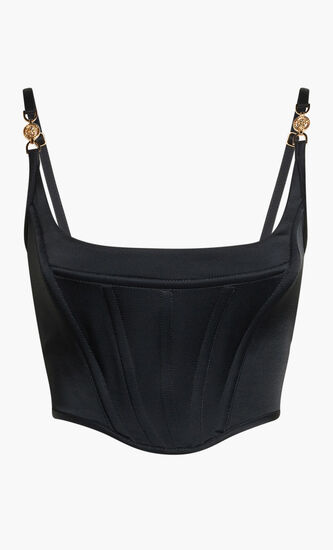 CORSET TOP BRALETTE SL CROP SATIN SOLID