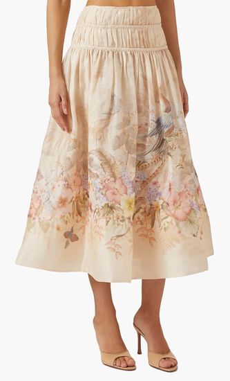 ILLUMINATE DRAWN MIDI SKIRT