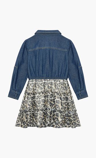 Animal Print Denim Dress