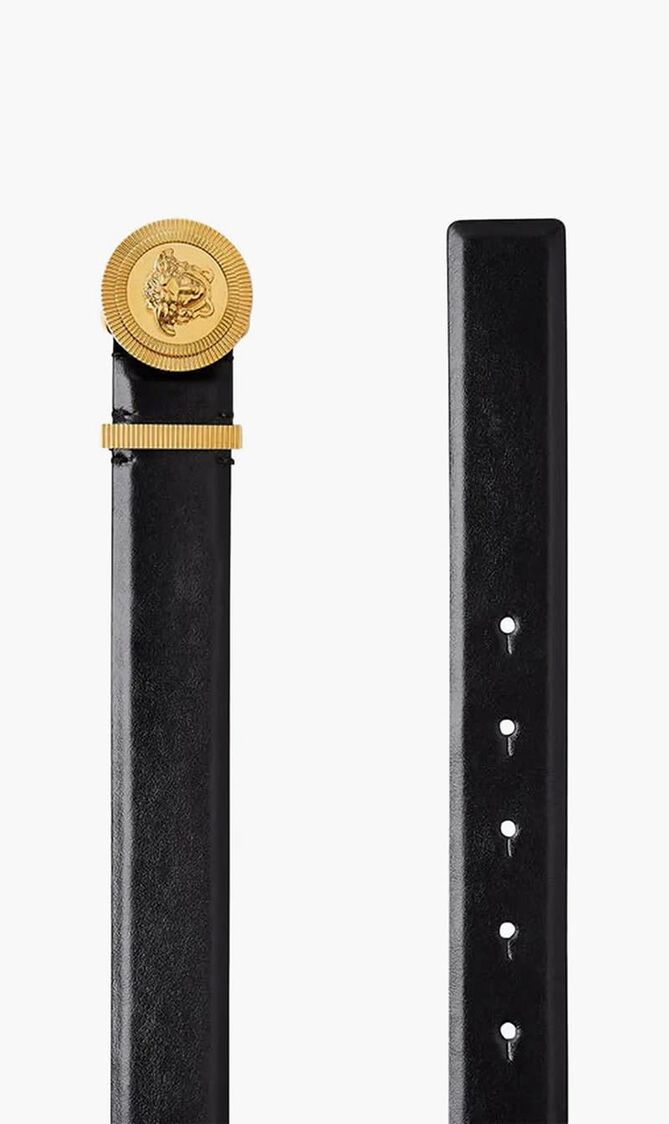Gold Buckle Medusa Belt