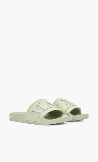 MAL-LET SPLIT LOGO SLIDER MINT WOMENS