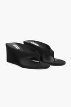 Satin Wedge Sandals