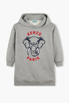 Elephant Print Hoodie Dress