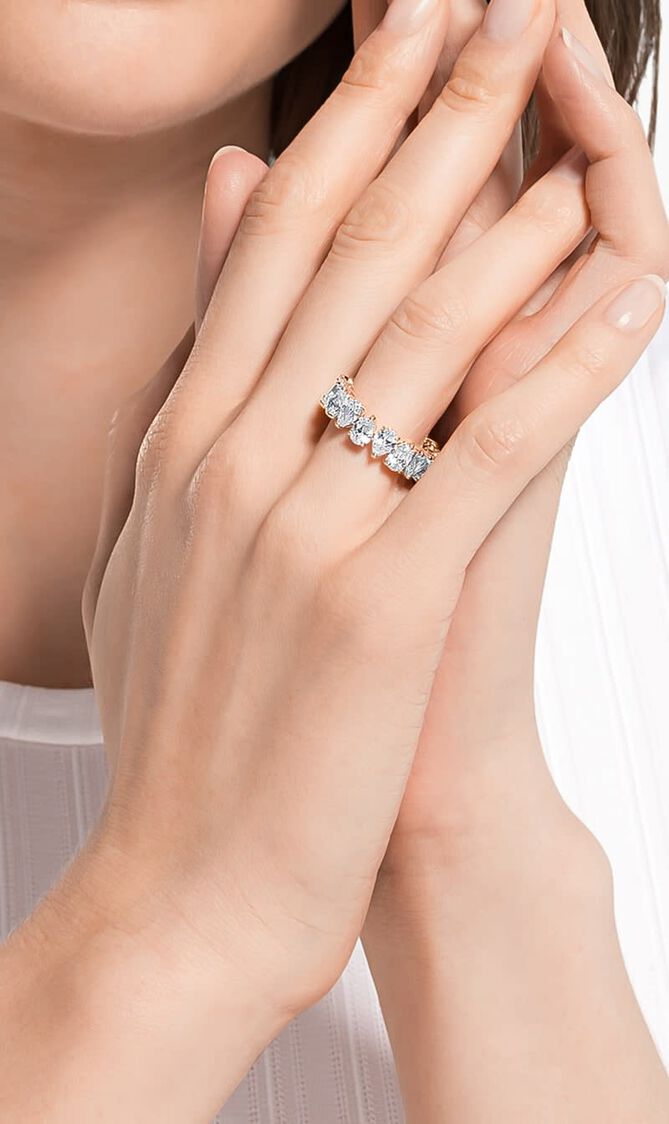 SJC VITTORE RING PEAR CZWH/ROS 2 55 MM