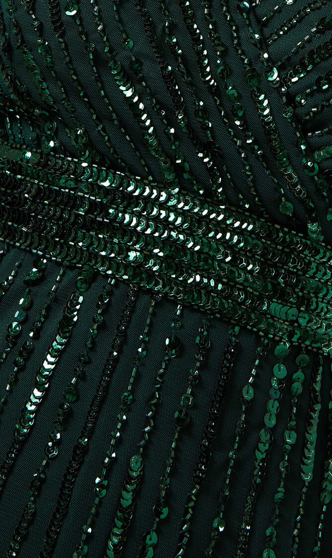 Sequinned Wrap Gown