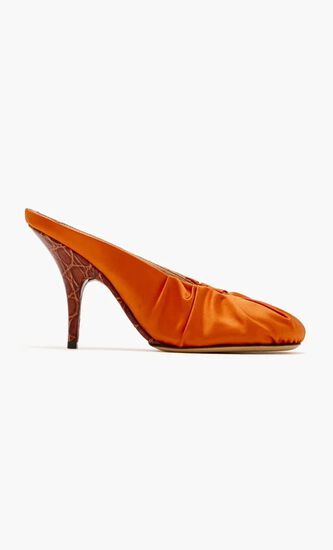 Heeled Satin Mules