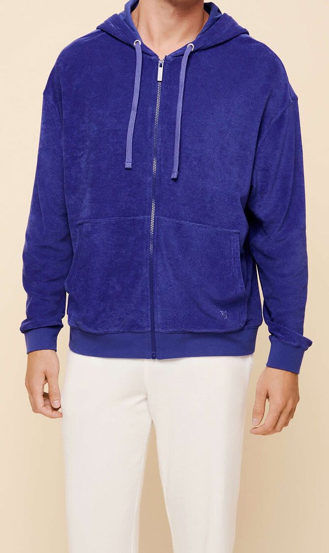 Solid Terry Hoodie Sweatshirt