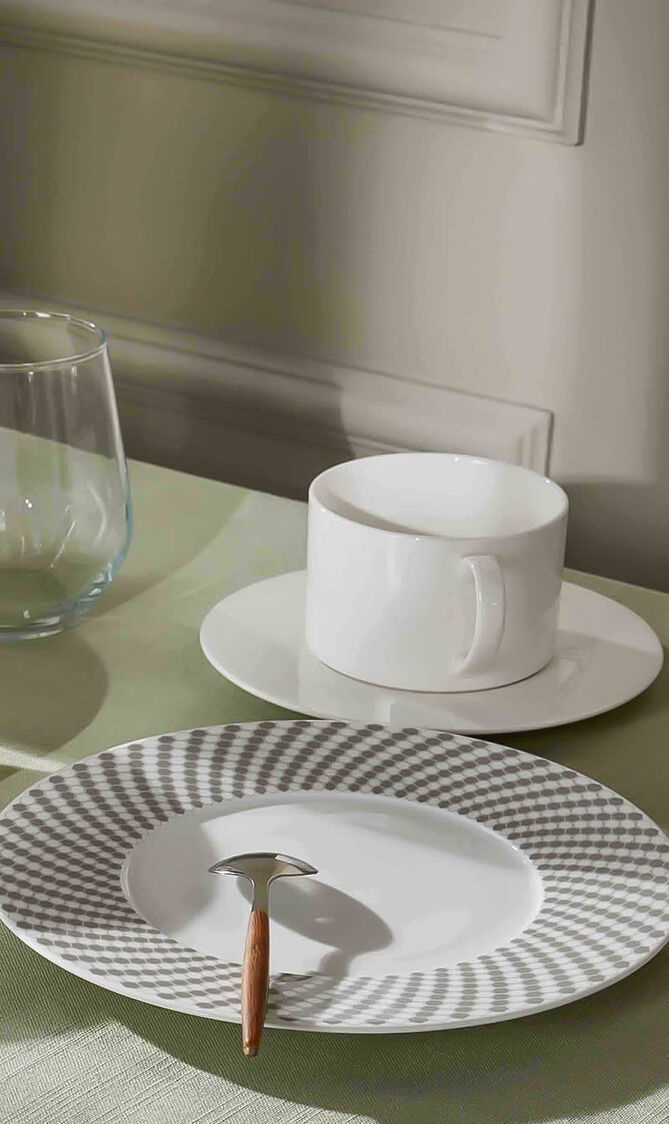 Madison 6 Dessert Plate Round Grey 21cm