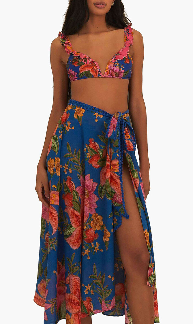 Summer Fruit Midi Skirt