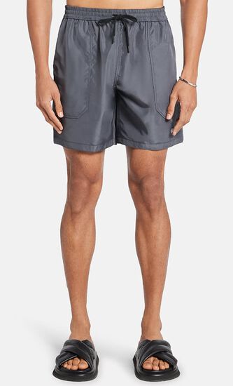 SWIM SHORTS TEX NYLON REVERSIBLE BAROCCO + TEX SOLID