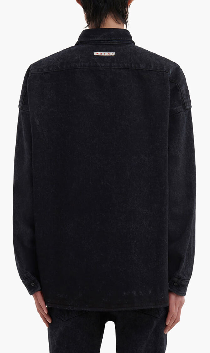 Marble Denim Oversized Shirt