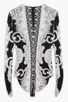 BODYSUIT LS KEYHOLE BAROQUE AO PRINT