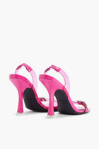 SQUARE TOE SLINGBACK HIGH HEEL SANDAL