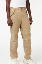 Straight Fit Cotton Cargo Pants