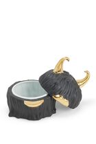 Haas Lynda Box & Plate Black Set Of 4