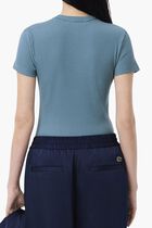 Slim Fit Ribbed Cotton T-shirt