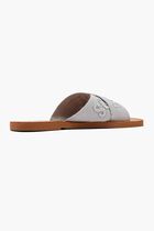 Embroidered Logo Flat Sandals