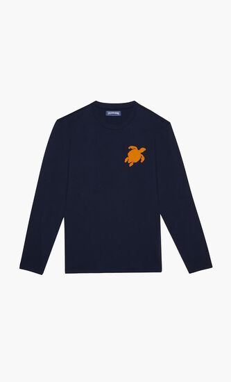ALES TEE SHIRT CR24 TRTL PATCH COT BLEU MARINE