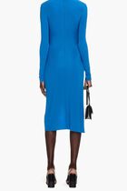 VI CREPE TWIST MIDI DRESS NAUTICAL BLUE