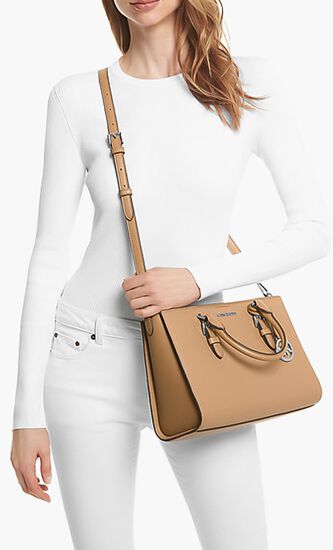 Solid Leather Crossbody Bag