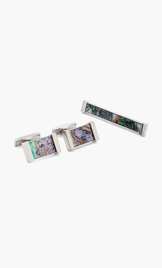 Precious Cufflinks and Tie Bar Gift Set