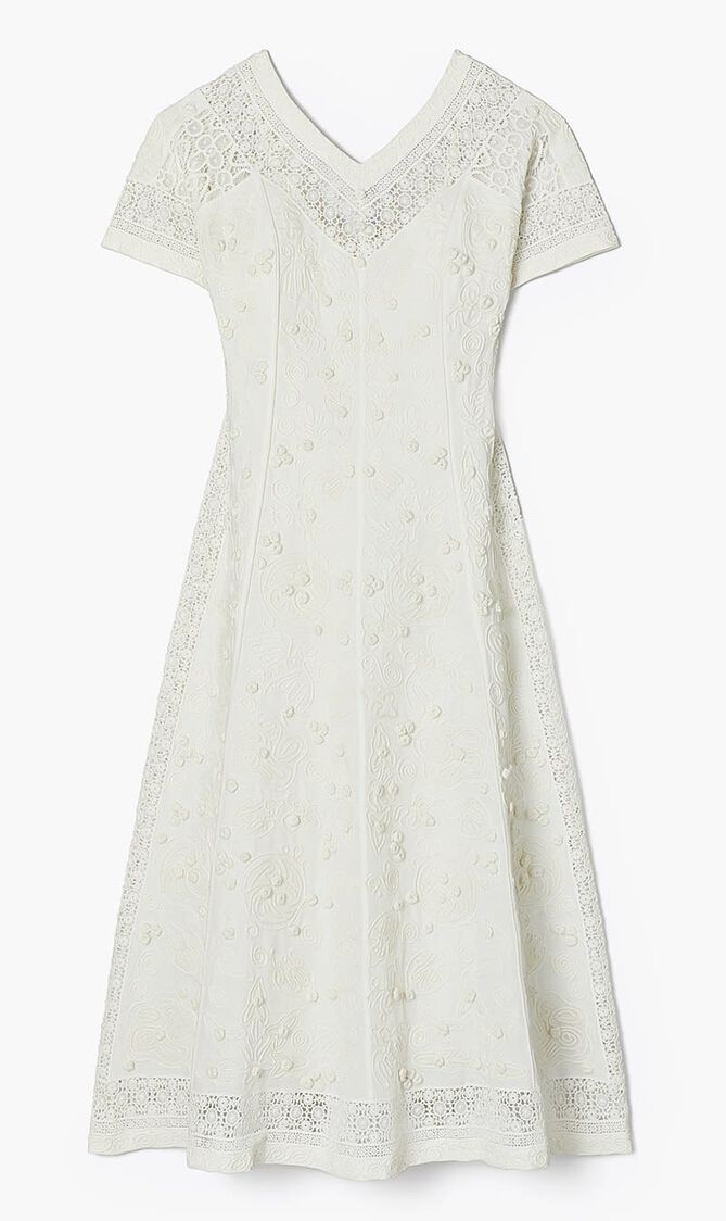 EMBROIDERED LINEN DRESS