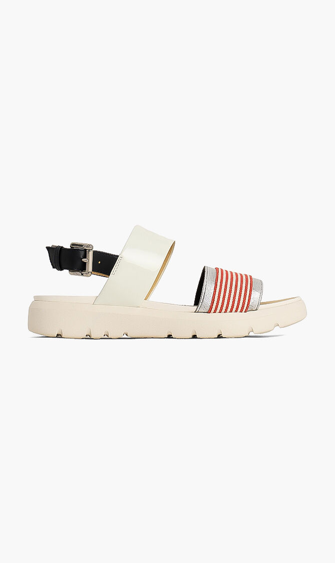 Buy GEOX Amalitha Stripes Leather Sandals for AED 125.00 The