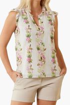 Agua Amara Orchid Dreams Sleeveless Ruffle Top