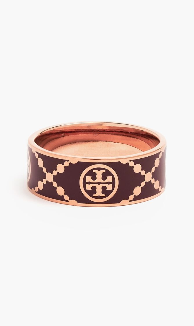 T Monogram Enamel Ring