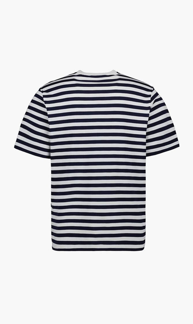T-SHIRT STRIPED JERSEY FABRIC + EMBROIDERED VERSACE NAUTICAL EMBLEM