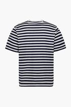 T-SHIRT STRIPED JERSEY FABRIC + EMBROIDERED VERSACE NAUTICAL EMBLEM