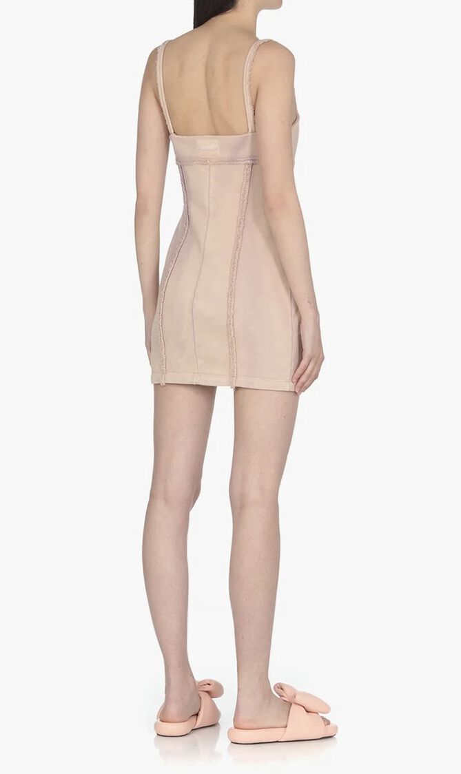 LAUNDRY FLEECE MINI DRESS NUDE NUDE