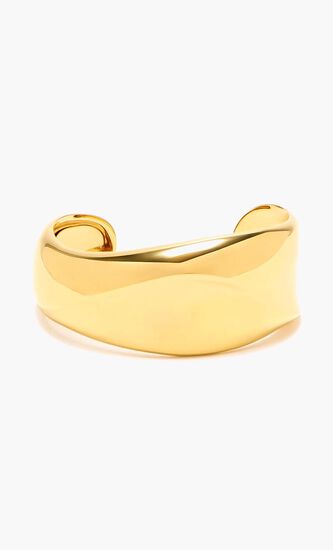 Sculptural Ridge Molten Cuff Bracelet