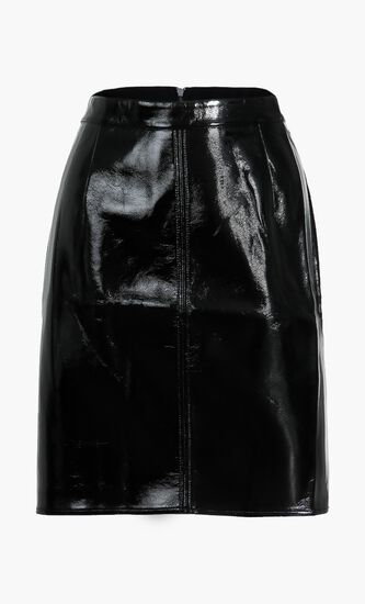 Seamed Patent Pencil Skirt