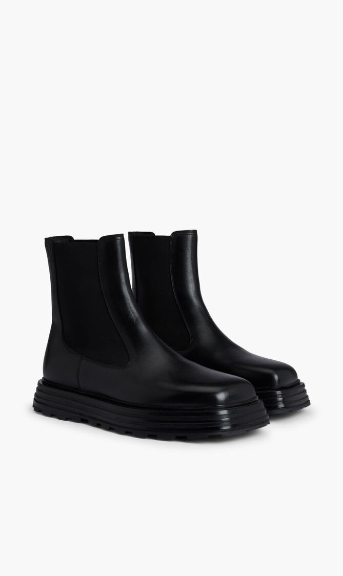 ANKLE BOOT SEMI-SHINY CALF LEATHER