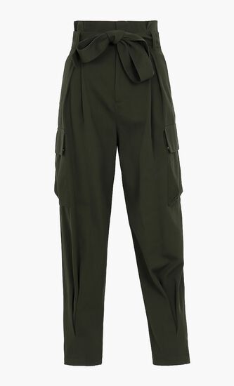 Tie-Waist Cargo Pants