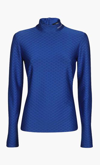 Texture Mock Neck Top