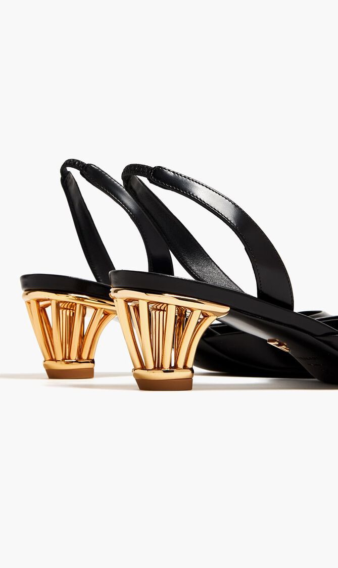 Cage Heel Slingback Sandals