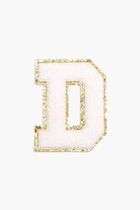 Chenille Sparkle Letter 'D' patch