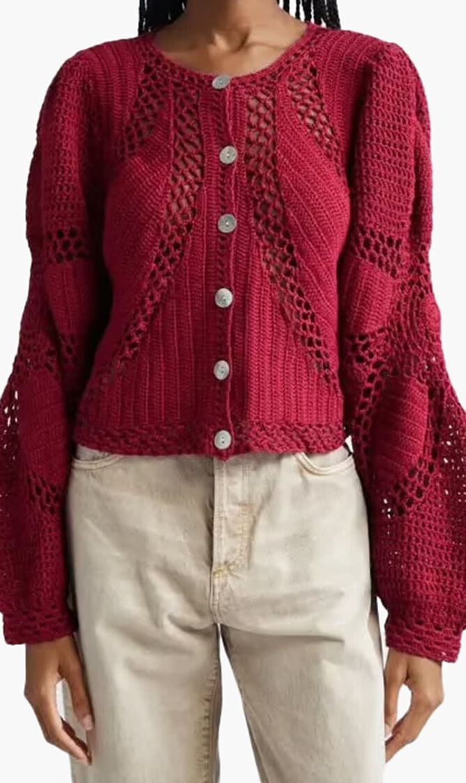 Flower Crochet Cardigan