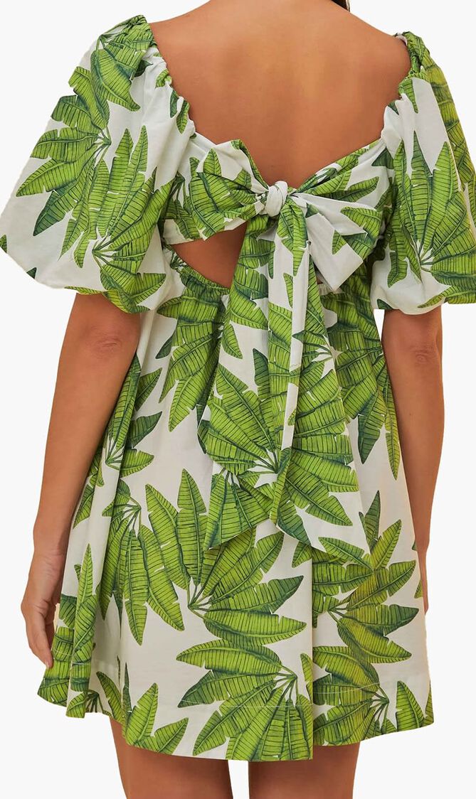 Off-White Palms Fan Mini Dress