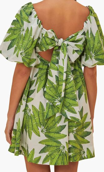 Off-White Palms Fan Mini Dress