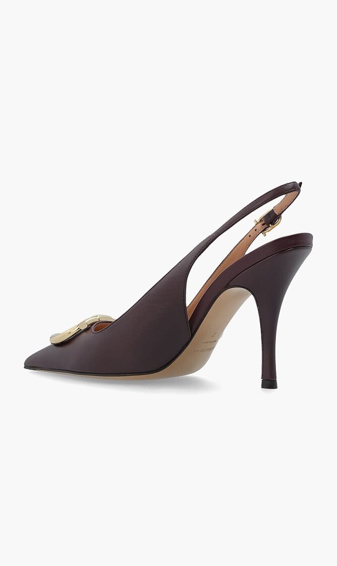Maxi Gancini Slingback Pumps