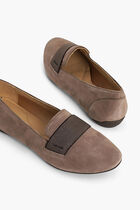 حذاء شارلين بكعب مسطح من الجلد السويدي